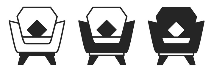 Sofa icon on white background. Vector logo sofa illustration.