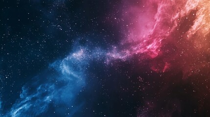 Fototapeta premium Marvel at the beauty of a colorful nebula surrounded by a gas cloud in space, creating a captivating cosmic landscape