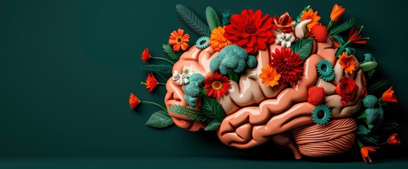 Illustration Of A Brain With Gears, Representing Mindset And Personal Development
