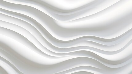 Obraz premium Abstract white background with smooth flowing waves.