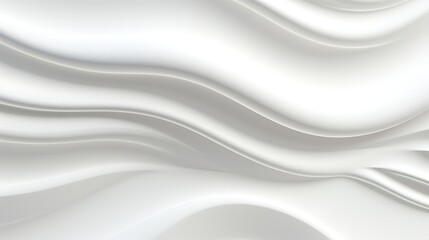 Fototapeta premium Abstract white background with smooth flowing waves.