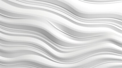Obraz premium Abstract white background with smooth wavy lines.