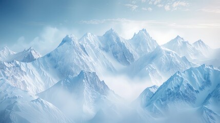 Obraz premium peak or top of snow mountain landscape 