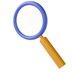 magnifying glass3d icon. education icons. science. school. 3000x3000px.