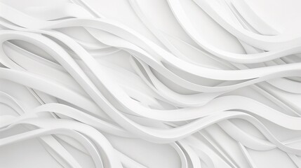 Fototapeta premium Abstract white curved lines background.