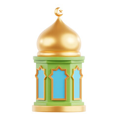 Mosque Dome 3D Icon Illustration