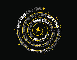 typography text for t shirt design, spiral awesome text	