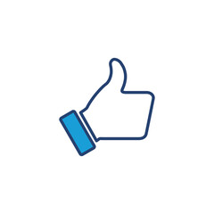 Thumbs up icon vector. Hand like. Like icon vector.