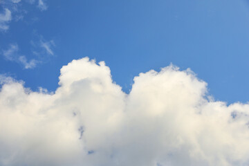 Picturesque view of blue sky with fluffy clouds