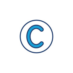 Copyright icon vector. copyright symbols