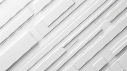 Fototapeta premium Abstract white geometric pattern with diagonal lines.