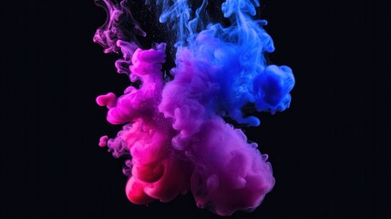 Fototapeta premium Colorful ink in water on a black background. Abstract background.