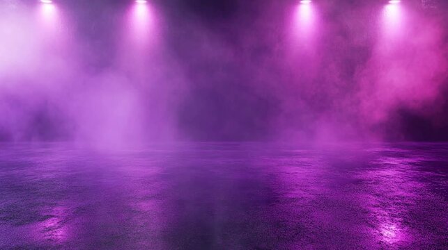 Video of violet light with smoke effect for product display.