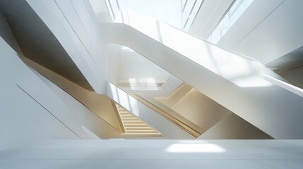 Fototapeta premium Modern Architecture Stairwell Interior