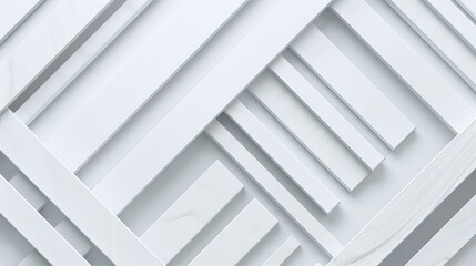 Fototapeta premium Abstract white geometric shapes, minimalist modern design.