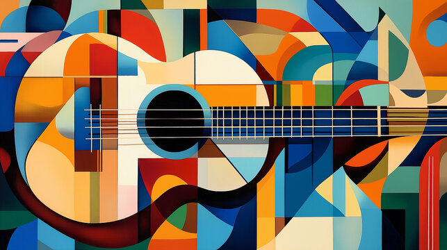 abstract cubism ukulele - 02