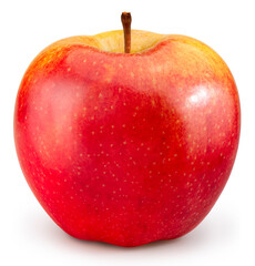 Fresh Red Japanese Apple isolated on white background, Red Apple on white background, With clipping path.