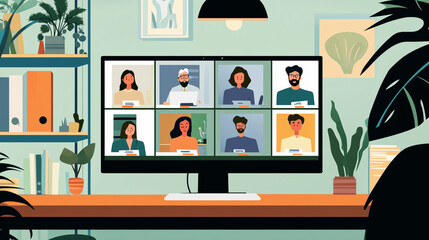 Virtual Meeting in Progress