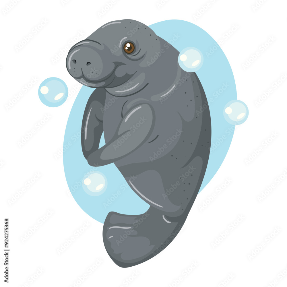 Poster close up sea cow