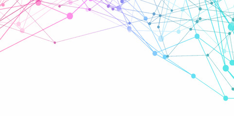 	
Abstract connecting dots and lines with geometric background. Geometric plexus structure cybernetic concept. Internet connection network high digital technology with connecting points and lines.