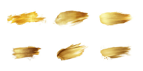 Naklejka premium Abstract gold brush strokes in the style of background