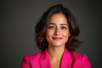 Obraz premium Confident Smiling Indian Woman, Professional And Ready To Assist Customers
