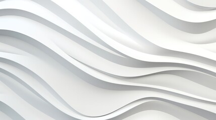 Obraz premium Abstract white wavy background for modern design.