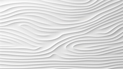 Abstract white wavy background with 3D effect.