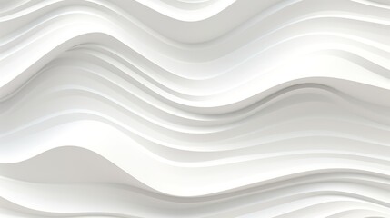 Obraz premium Abstract white wavy background with 3D effect.