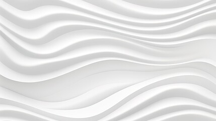 Obraz premium Abstract white wavy background with 3d effect.