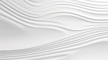 Obraz premium Abstract white wavy background with 3D effect.