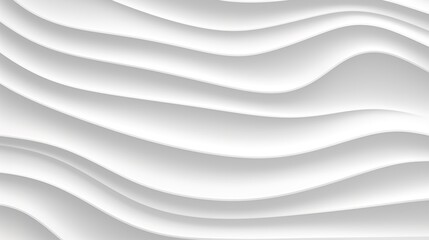 Obraz premium Abstract white wavy background with 3D effect.
