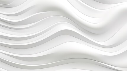 Abstract white wavy background with 3D effect.
