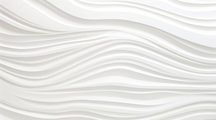 Obraz premium Abstract white wavy background with 3D effect.