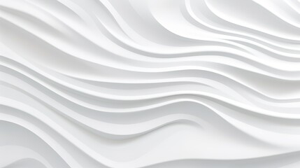 Fototapeta premium Abstract white wavy background with 3D effect.