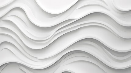 Obraz premium Abstract white wavy background with a modern, minimalist design.