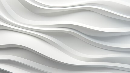 Obraz premium Abstract white wavy background with curved lines.
