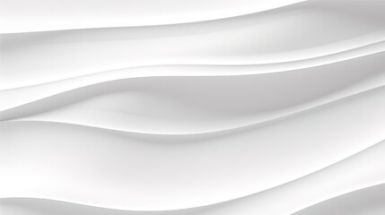 Abstract white wavy background with flowing curves.
