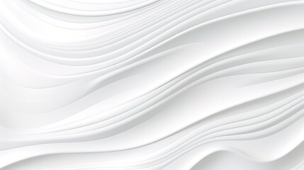 Obraz premium Abstract white wavy background with flowing lines.