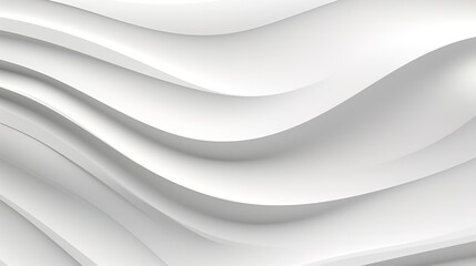Abstract white wavy background with smooth curves.