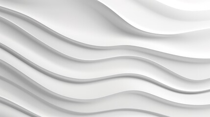 Obraz premium Abstract white wavy background with smooth curves.