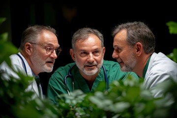 Group Of Doctors And Administrators Having A Meeting In A Hospital, Collaboration