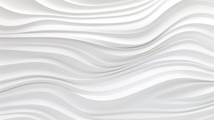 Abstract white wavy background with smooth lines.