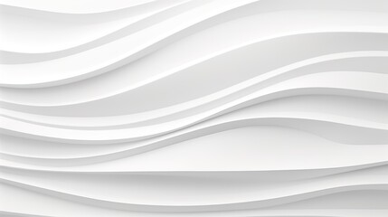 Obraz premium Abstract white wavy background with smooth lines.