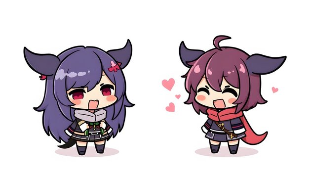 cute girl chibi twitch emotes