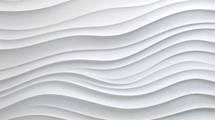 Obraz premium Abstract white wavy background with soft curves.