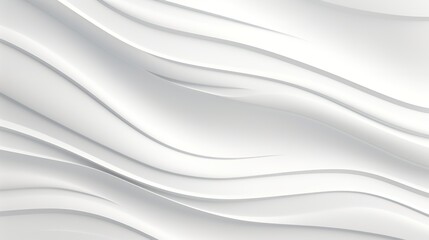 Abstract white wavy background with soft curves.