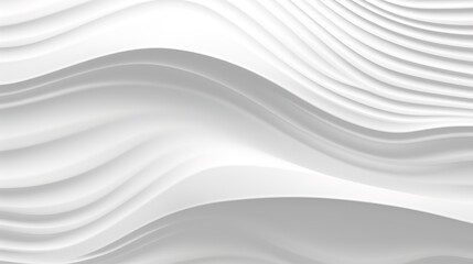 Abstract white wavy background with soft flowing lines.