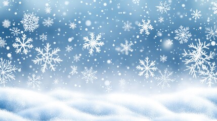 Winter background with snowflakes. Christmas and New Year concept