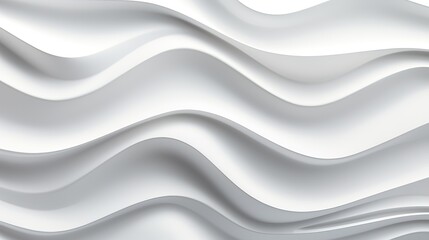 Fototapeta premium Abstract white wavy background with soft lighting.